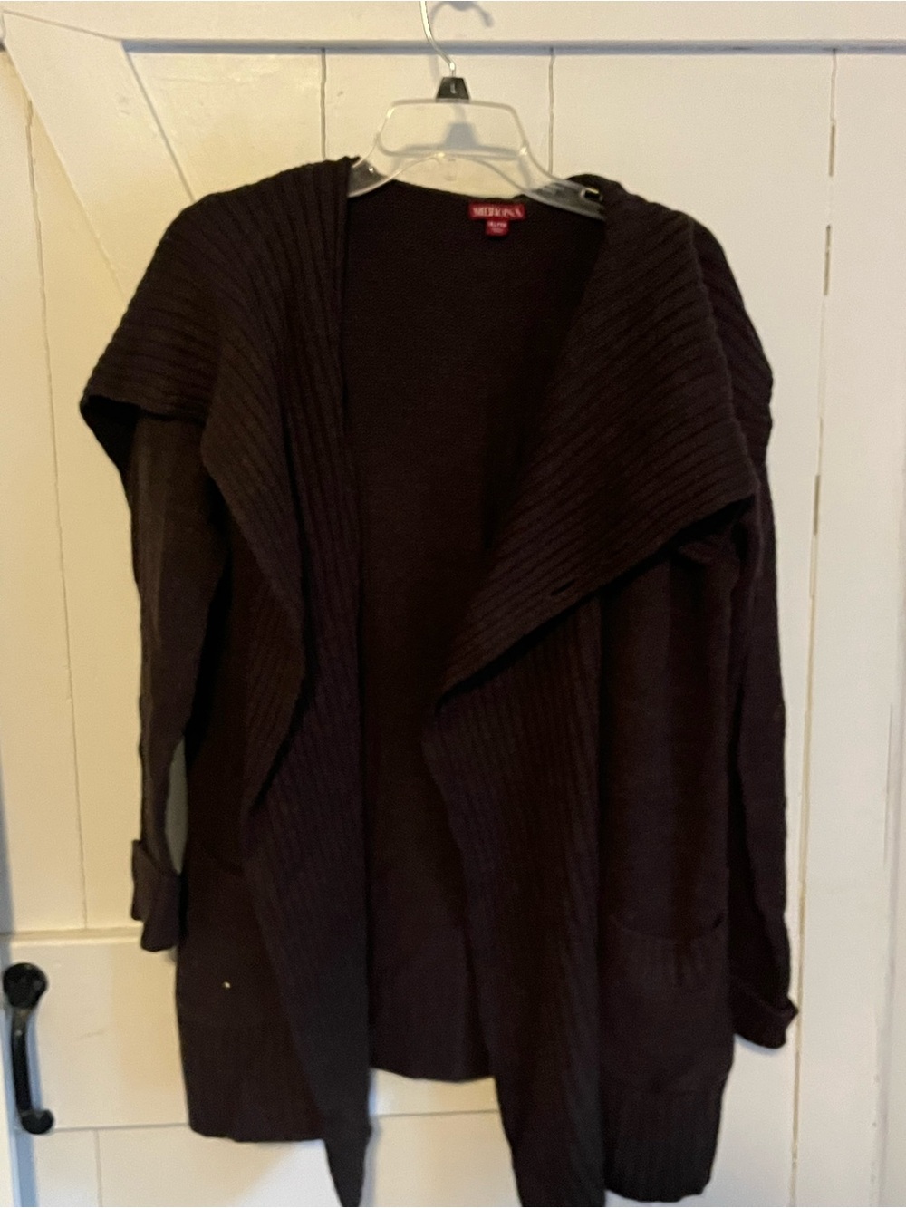 SALE 3/$20 Max Studio Black Open-Front Ribbed Cardigan Sweater